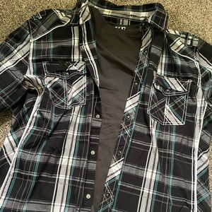 Mens BKE button up with matching tee